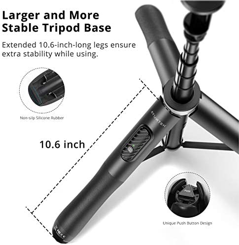 ATUMTEK 51" Selfie Stick Tripod, All in One Extendable Phone Tripod Stand with Bluetooth Remote 360° Rotation for iPhone and Android Phone Selfies, Video Recording, Vlogging, Live Streaming, Black - Image 5